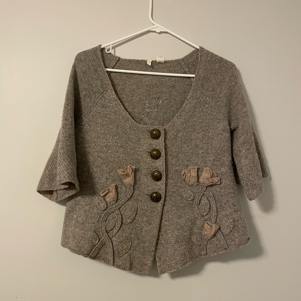 Anthropologie MOTH Brekka Tulip Cardigan with Bell Sleeves